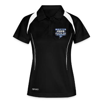 Master's examination passed, Master's degree 2026 - Women's Polo breathable - black/white - Front