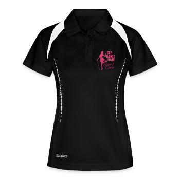 Claquettes, claquettes, claquettes, stepper - Polo respirant Femme - noir/blanc - Devant
