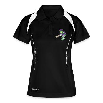 Frog Cricket Cricket Bats Sports - Women's Polo breathable - black/white - Front
