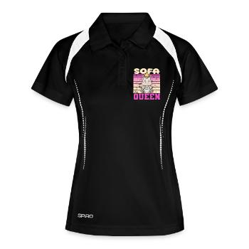 Contrôleur Gamer Animal - Polo respirant Femme - noir/blanc - Devant