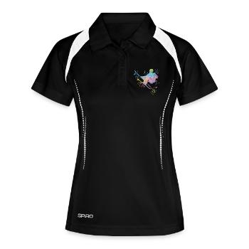 Alpine skiing Winter sports Nordic skiing - Women's Polo breathable - black/white - Front