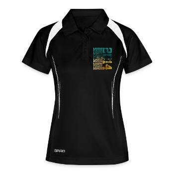LIMITED EDITION 2014 12 JAHRE 12. GEBURTSTAG - Frauen Polo atmungsaktiv - Schwarz/Weiß - Vorne