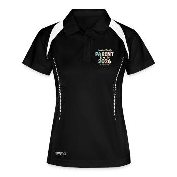 Growing Family – Parent of 2026 - Women's Polo breathable - black/white - Front
