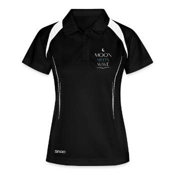 Navigation de nuit avec - Polo respirant Femme - noir/blanc - Devant