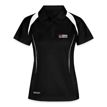 I love Zürich Switzerland - Frauen Polo atmungsaktiv - Schwarz/Weiß - Vorne