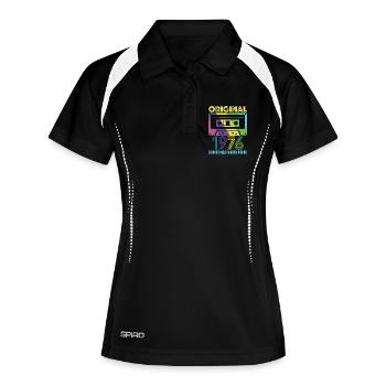 Originalkassette von 1976 50th Anniversary 50 Year Tee - Frauen Polo atmungsaktiv - Schwarz/Weiß - Vorne
