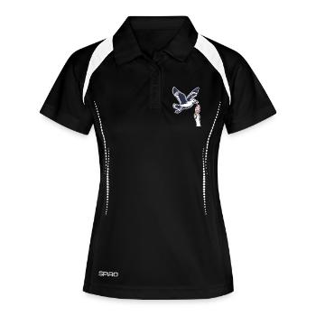 Lustige Möwe Stiehlt Eiscreme - Women's Polo breathable - black/white - Front