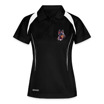 Colored Dog Head - Women's Polo breathable - black/white - Front