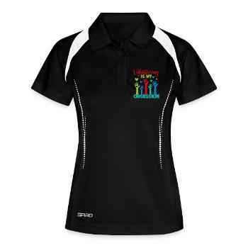 Volunteer Appreciation Is My Obsession Volunteer - Frauen Polo atmungsaktiv - Schwarz/Weiß - Vorne