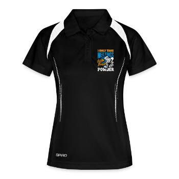 Snowboarding Snowboard Meeting Chairlift - Women's Polo breathable - black/white - Front