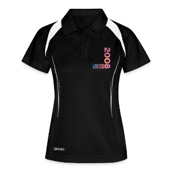 2008 Cadeau D'anniversaire 18 ans 18e Anniversaire - Polo respirant Femme - noir/blanc - Devant