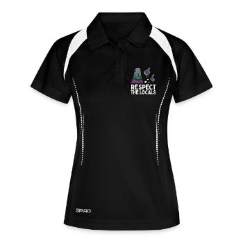 Respect the Locals Pigeons Coo - Women's Polo breathable - black/white - Front
