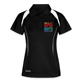 This is my 80's 80's Costume Costume - Women's Polo breathable - black/white - Front