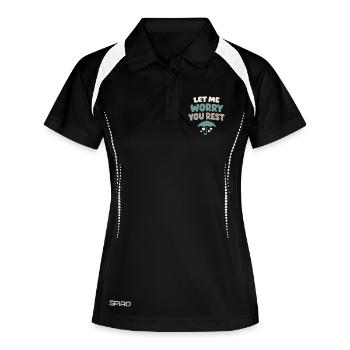 Planificateur d’urgence pour la Provision Familiale - Polo respirant Femme - noir/blanc - Devant