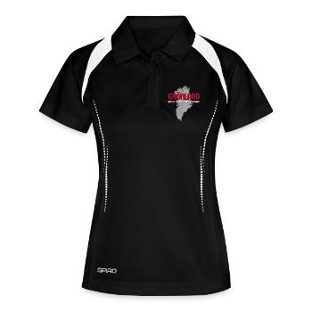 Grönland nicht zum Verkauf - Frauen Polo atmungsaktiv - Schwarz/Weiß - Vorne