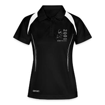 25e anniversaire motard motard 2001 - Polo respirant Femme - noir/blanc - Devant