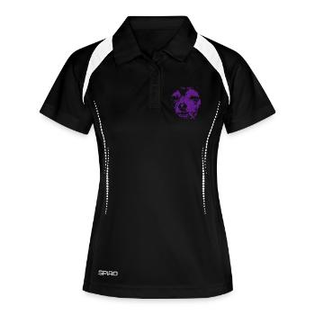 Mème humoristique drôle de chihuahua fumant - Polo respirant Femme - noir/blanc - Devant