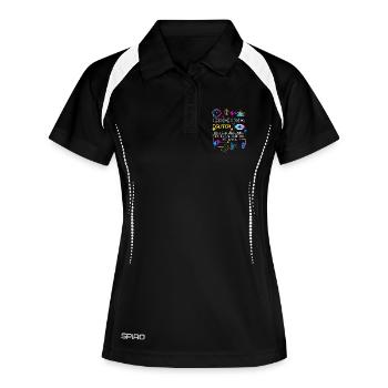 Corecore Glitch Simulation Algorithm Collage - Women's Polo breathable - black/white - Front