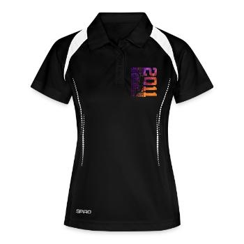 LIMITED EDITION 2011 BASKETBALL 15TH BIRTHDAY - Women's Polo breathable - black/white - Front