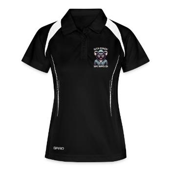 Bonjour, très mince koala à glace, endormis - Polo respirant Femme - noir/blanc - Devant