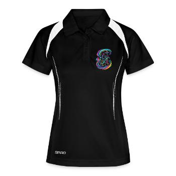 Vététiste - Polo respirant Femme - noir/blanc - Devant