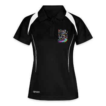 bishop - Women's Polo breathable - black/white - Front