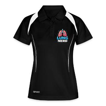 Lung Nerd: Colorful Lung Illustration - Women's Polo breathable - black/white - Front