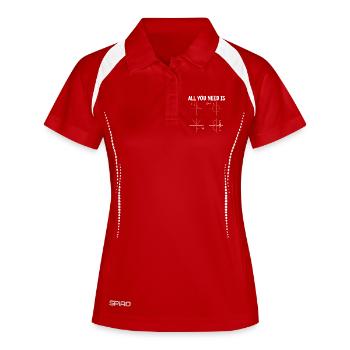 Quelle partie de la question de ne pas faire de bêtises en maths ? - Polo respirant Femme - rouge/blanc - Devant