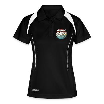 19e anniversaire Homme Femme 4 ans 2007 Cadeau - Polo respirant Femme - noir/blanc - Devant