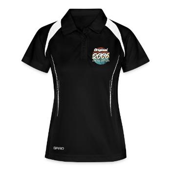20e anniversaire 2006 cadeau pour hommes et femmes - Polo respirant Femme - noir/blanc - Devant