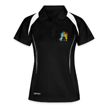Gitarre Feuer Eis - Polo respirant Femme - noir/blanc - Devant