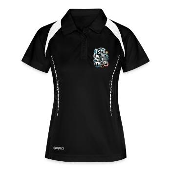 I see what you did there, maritime humor - Women's Polo breathable - black/white - Front
