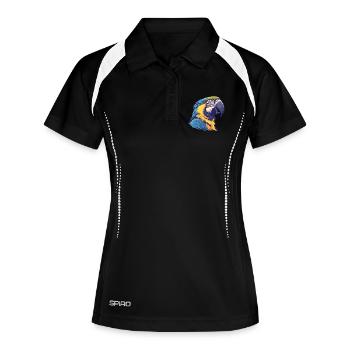 Aras Ara - Frauen Polo atmungsaktiv - Schwarz/Weiß - Vorne