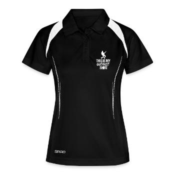 C’est mon t-shirt guitariste Musicien drôle - Polo respirant Femme - noir/blanc - Devant