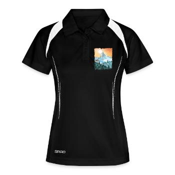 Hiking Mountains Hike Vintage - Women's Polo breathable - black/white - Front