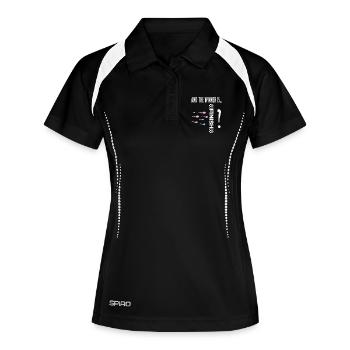 Et le gagnant est la course aux spermatozoïdes, drôle - Polo respirant Femme - noir/blanc - Devant