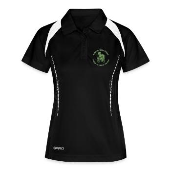 Style Tortue sur vélo décéléré - Polo respirant Femme - noir/blanc - Devant