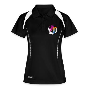 NO. 10 FOOTBALLER NUMBER 10 FOOTBALL 10TH BIRTHDAY - Women's Polo breathable - black/white - Front