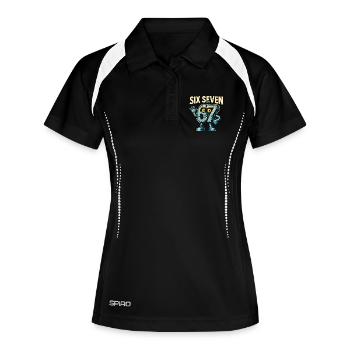 Six Seven 67 Robot Robot Brainrot italien Humour - Polo respirant Femme - noir/blanc - Devant