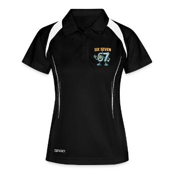 Six Seven 67 Robot Robot Brainrot italien Humour - Polo respirant Femme - noir/blanc - Devant