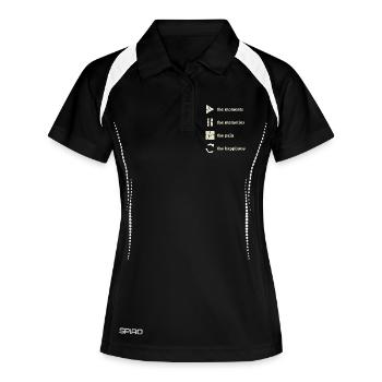 Mindfulness, Moments, Memories, Happiness - Women's Polo breathable - black/white - Front