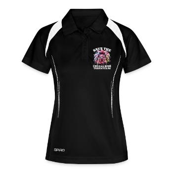 Sauver la tarentule du Chili - Polo respirant Femme - noir/blanc - Devant
