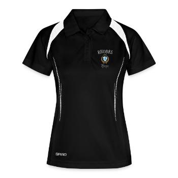 Couronne des armoiries de Rhodes Grèce – Souvenir de voyage - Polo respirant Femme - noir/blanc - Devant