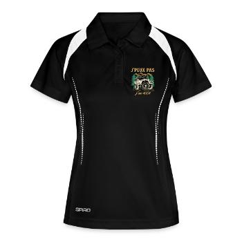 J’Peux Pas J’ai 4x4 Humour Off Road Tout Terrain - Polo respirant Femme - noir/blanc - Devant