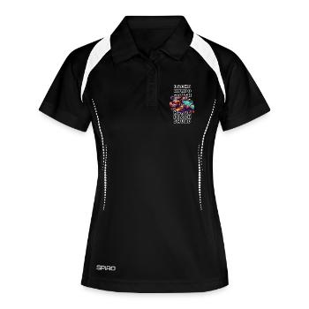 teckel - Polo respirant Femme - noir/blanc - Devant