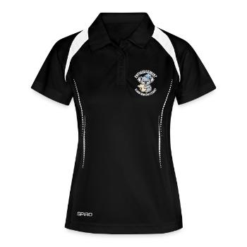 Enthousiasme, tu peux manger du koala fatigué - Polo respirant Femme - noir/blanc - Devant