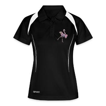 Joueur de handball flamant rose Sport de handball - Polo respirant Femme - noir/blanc - Devant