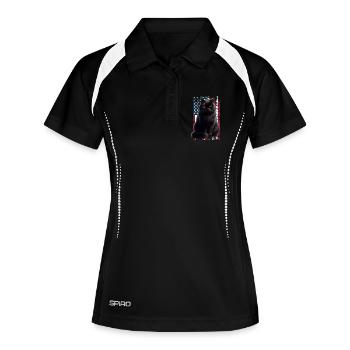 Grumpy Black Cat US Schwarze Katze - Polo respirant Femme - noir/blanc - Devant