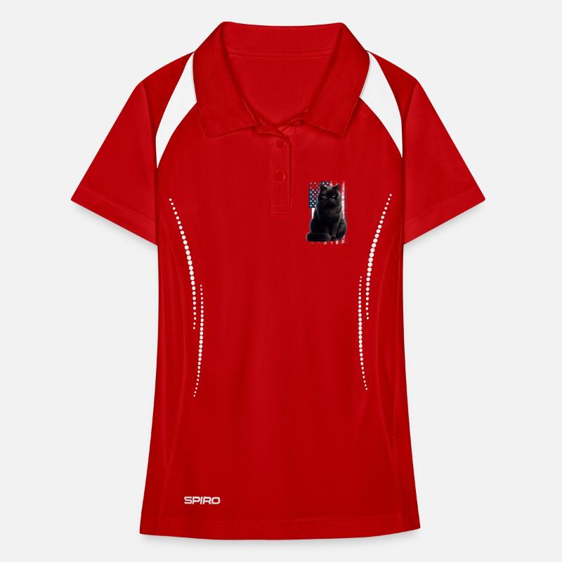 Grumpy Black Cat US Schwarze Katze Polo respirant Femme