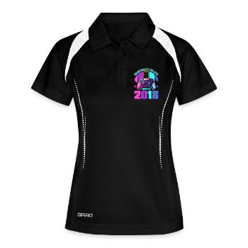 8. Geburtstag Junge Mädchen - Frauen Polo atmungsaktiv - Schwarz/Weiß - Vorne